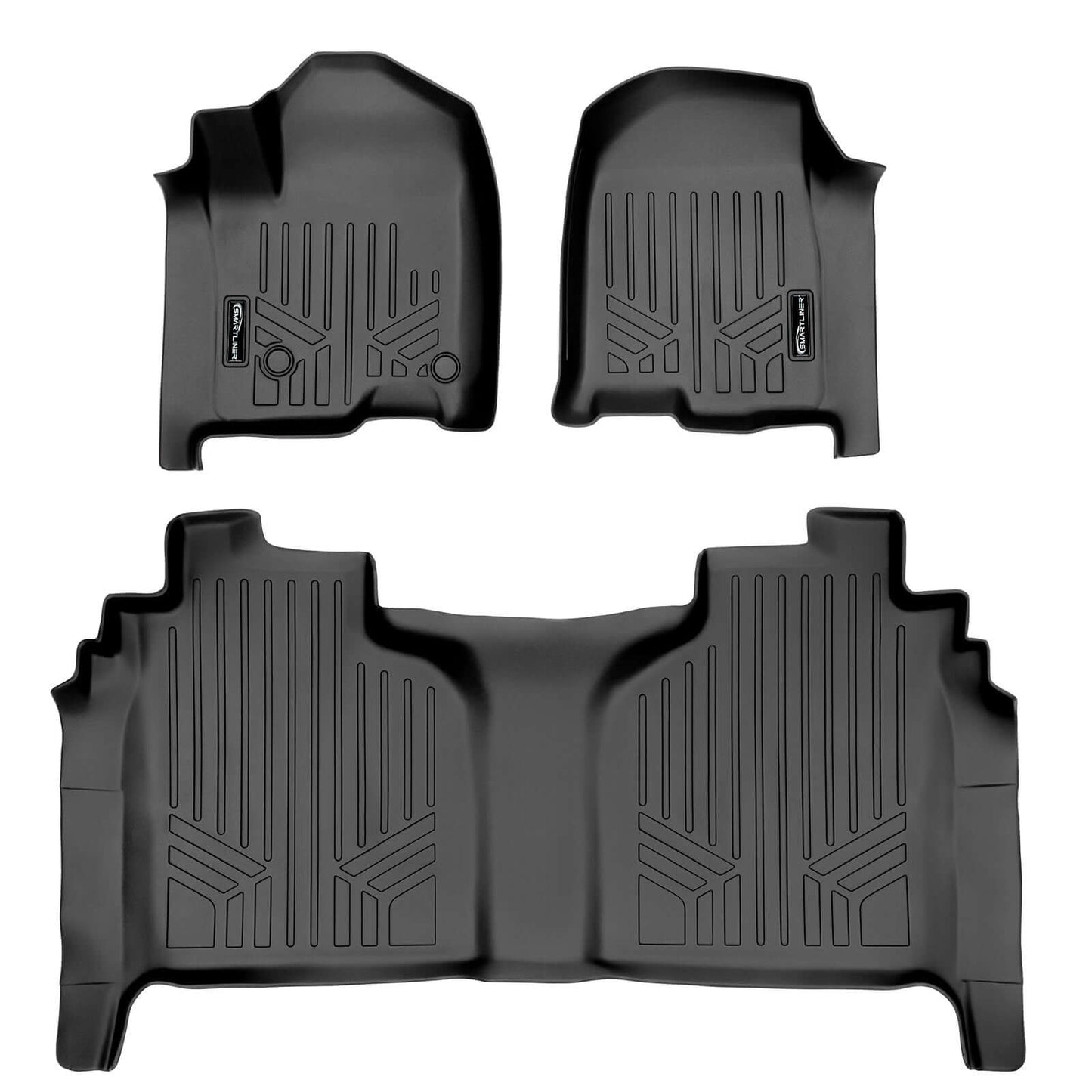 SMARTLINER Custom Fit Floor Liners Compatible With 2020-2025 Chevrolet Silverado 2500 HD | 3500 HD (Crew Cab|Carpeted Flooring|1st Row Bucket Seats|with 2nd Row Underseat Storage)