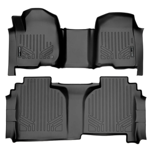 SMARTLINER Custom Fit Floor Liners Compatible With 2020-2025 Chevrolet Silverado 2500 HD | 3500 HD (Double Cab|Carpeted Flooring|1st Row Bench Seat|With Over the Hump Coverage|without 2nd Row Underseat Storage)