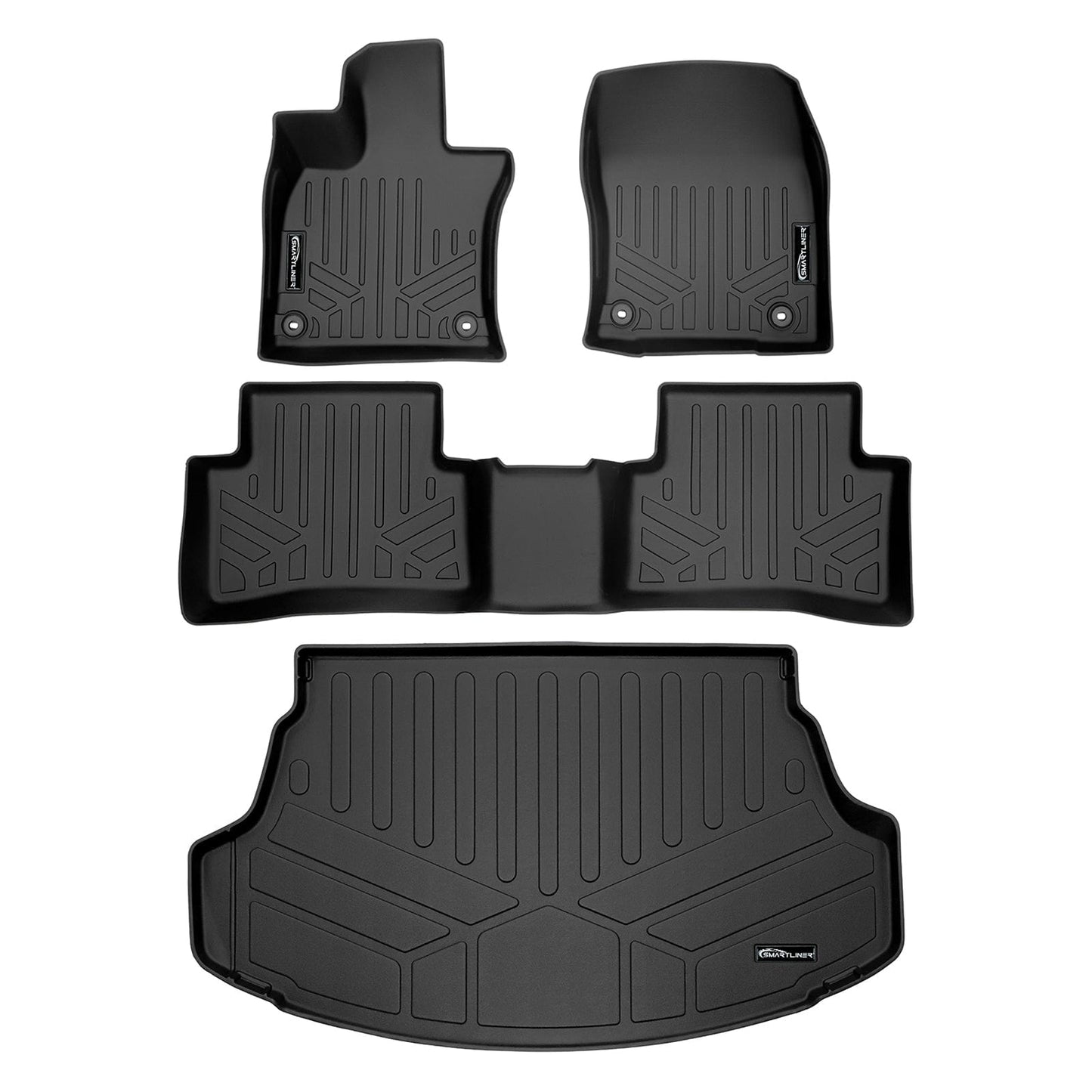 SMARTLINER Custom Fit Floor Liners For 2019-2025 Lexus UX Hybrid (Only Fits Models With Subwoofer in Cargo Area)