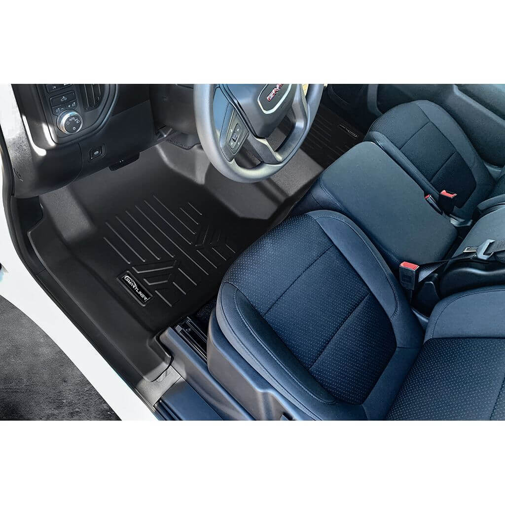 SMARTLINER Custom Fit Floor Liners For 2019-2025 GMC Sierra 1500 Regular Cab (With 1st Row Hump Coverage)