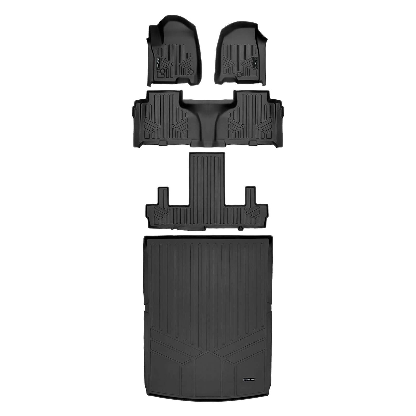SMARTLINER Custom Fit Floor Liners For 2021-2025 Chevrolet Suburban with 2nd Row Bucket Seats