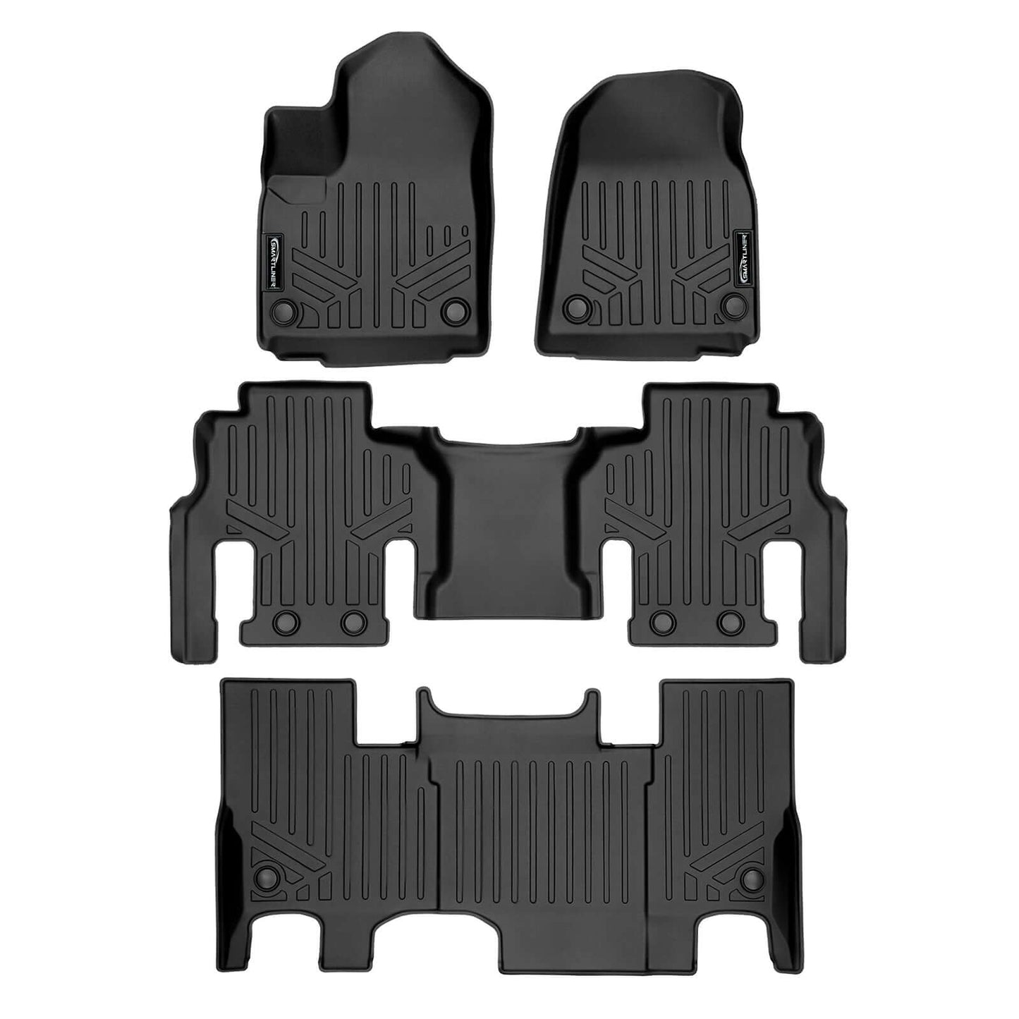 SMARTLINER Custom Fit Floor Liners For 2023-2025 Jeep Wagoneer L (7 Passenger Model)