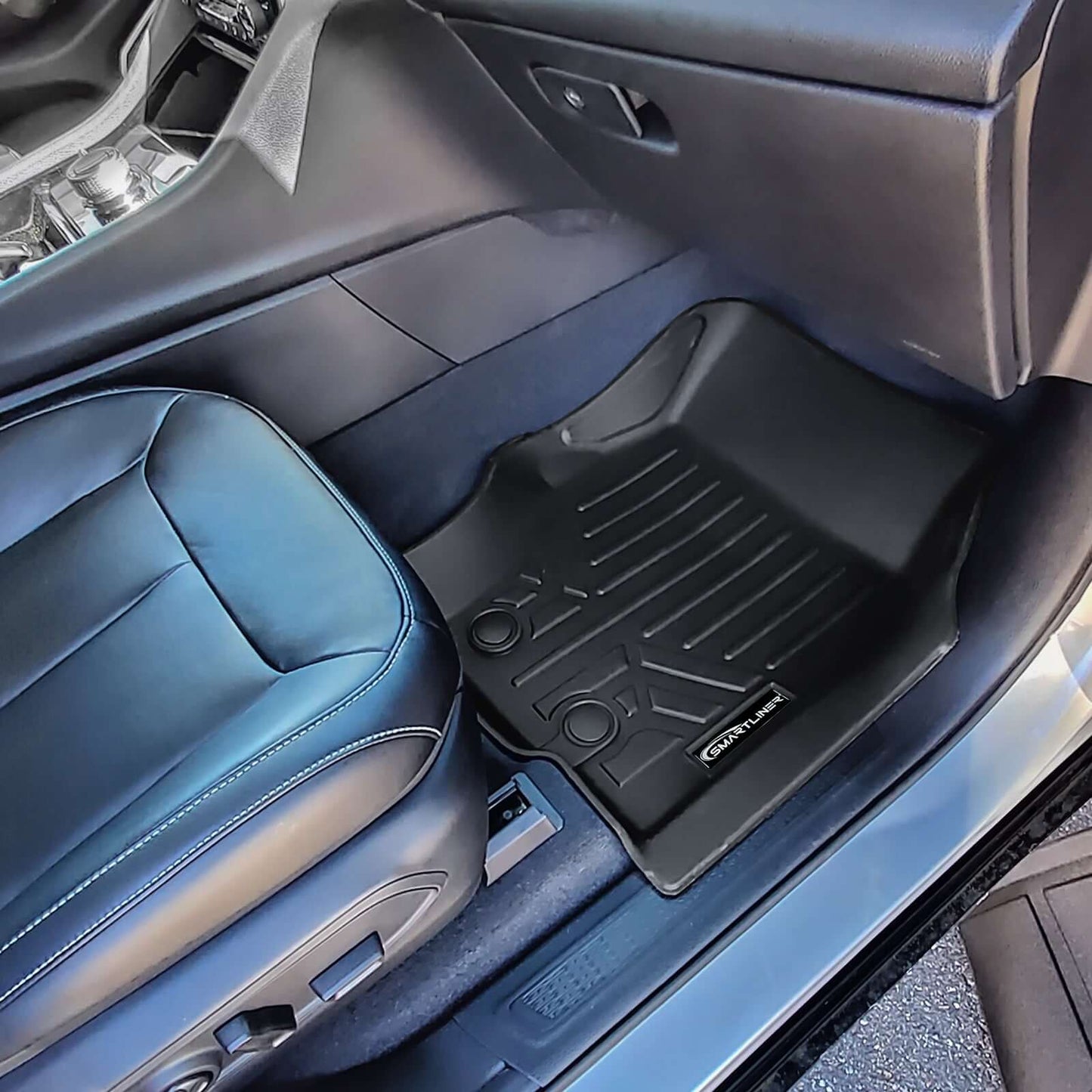 SMARTLINER Custom Fit Floor Liners For 2021-2025 Jeep Grand Cherokee L with 2nd Row Bucket Seats With Center Console