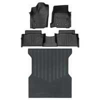 SMARTLINER All Weather Custom Fit Floor Liner Compatible With 2024-2025 Toyota Tacoma Double Cab (Only Fits with 2nd Row Under Seat Storage)