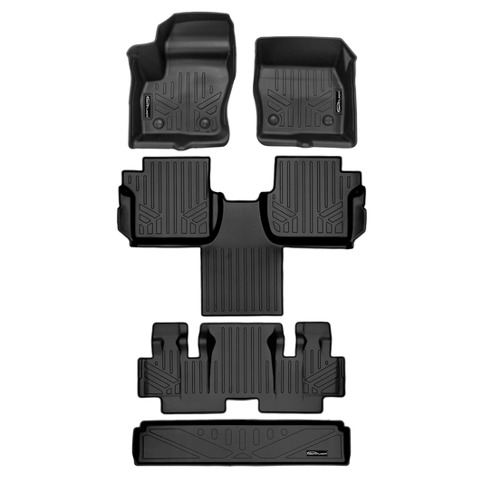 SMARTLINER Custom Fit Floor Liner Set Compatible With 2018-2025 Transit Connect With Vinyl Flooring and without secondary footrest (Short and Long Wheelbase)