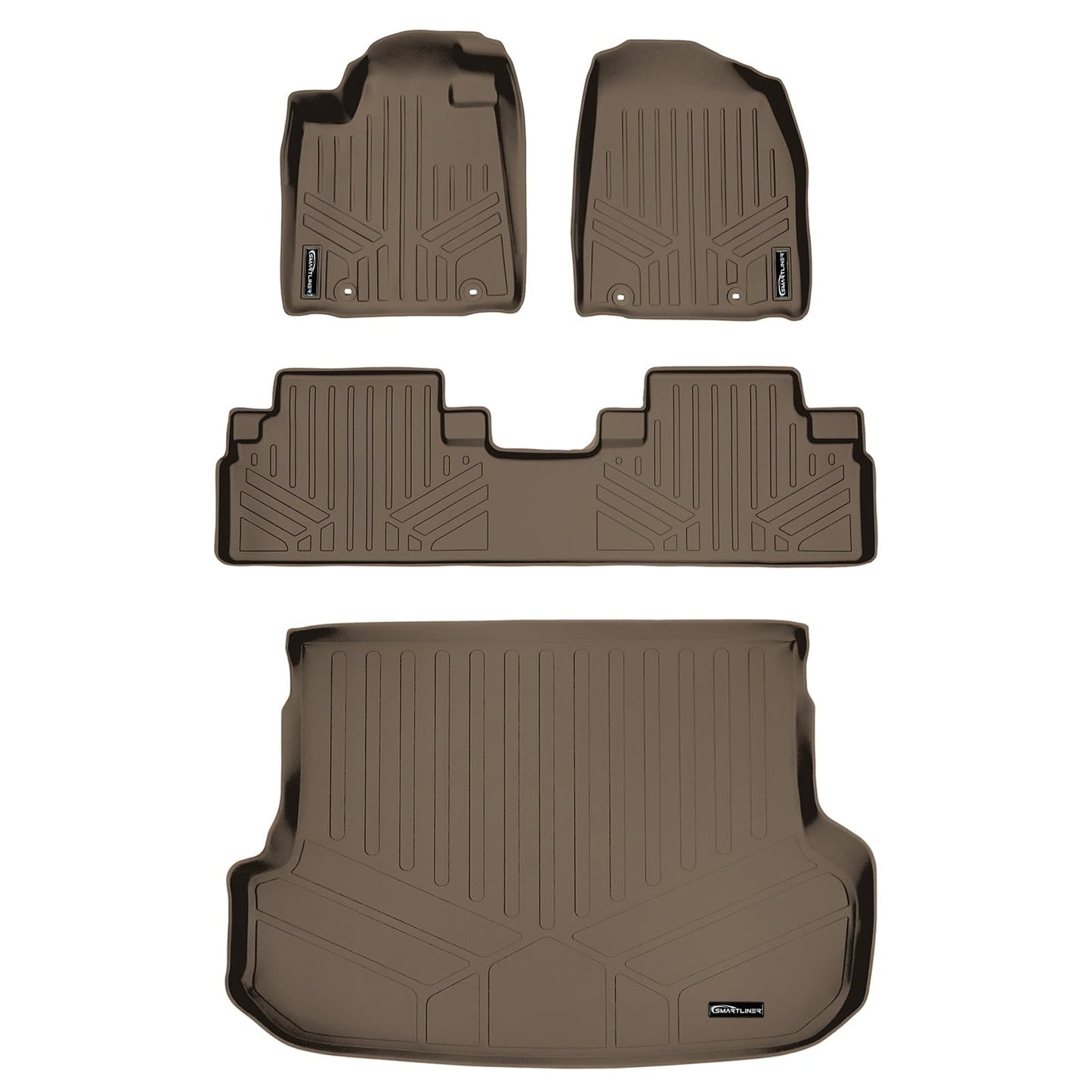 SMARTLINER Custom Fit Floor Liners For 2013-2015 Lexus RX (First Row Twist type Rings)