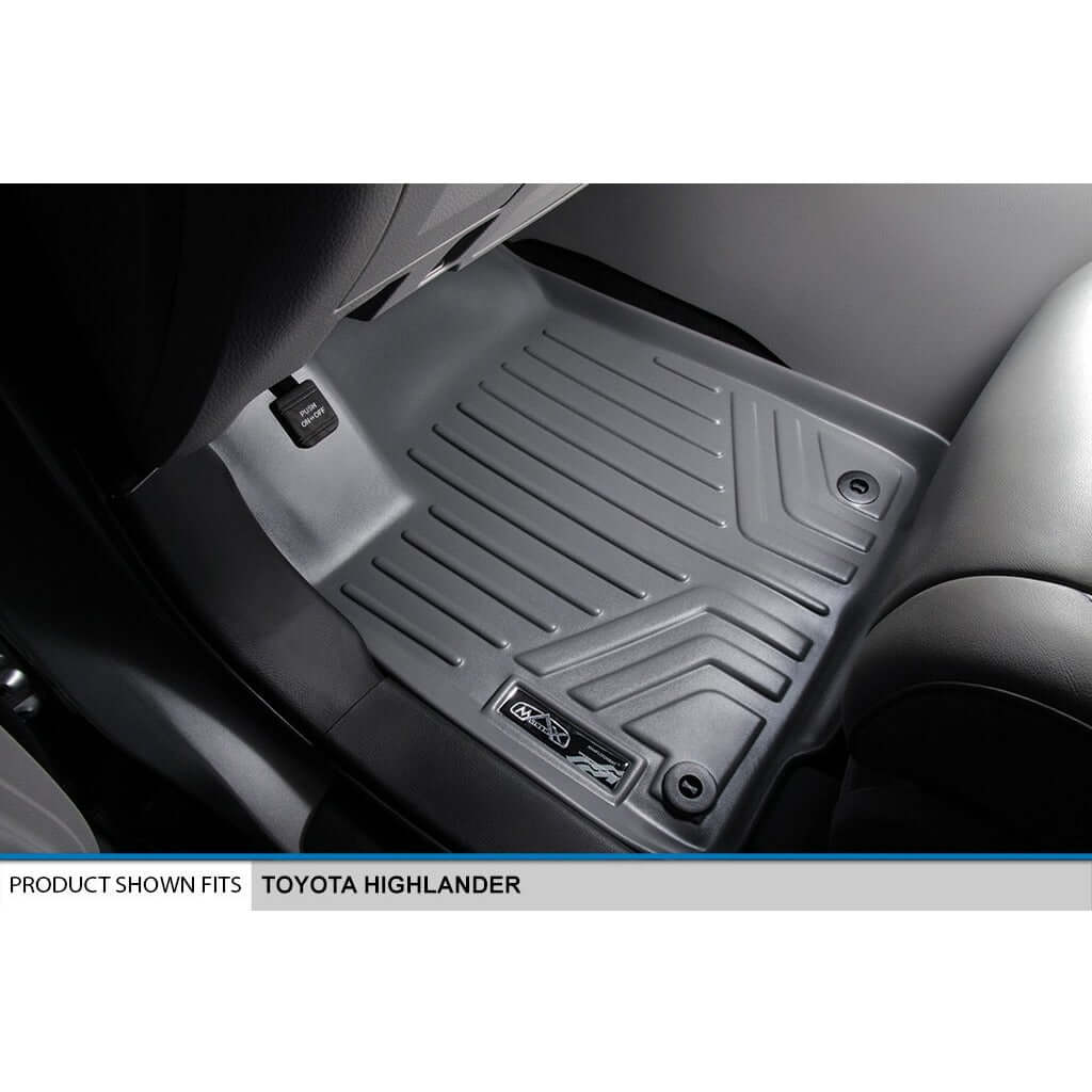 SMARTLINER Custom Fit Floor Liners For 2014-2019 Toyota Highlander with 2nd Row Bucket Seats (No Hybrid Models)