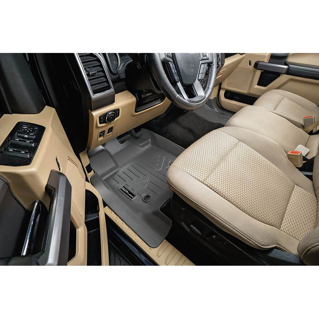 SMARTLINER Custom Fit Floor Liners For 2015-2025 Ford F-150 SuperCab with 1st Row Bucket Seats Vinyl Flooring