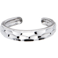 10k White Gold Diamond Cut Band Toe Ring
