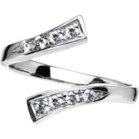 10k White Gold Cubic Zirconia Classic Toe Ring