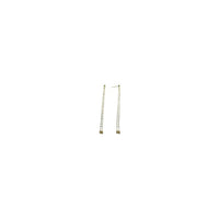 14k Yellow Gold Double Chain Dangle Earrings