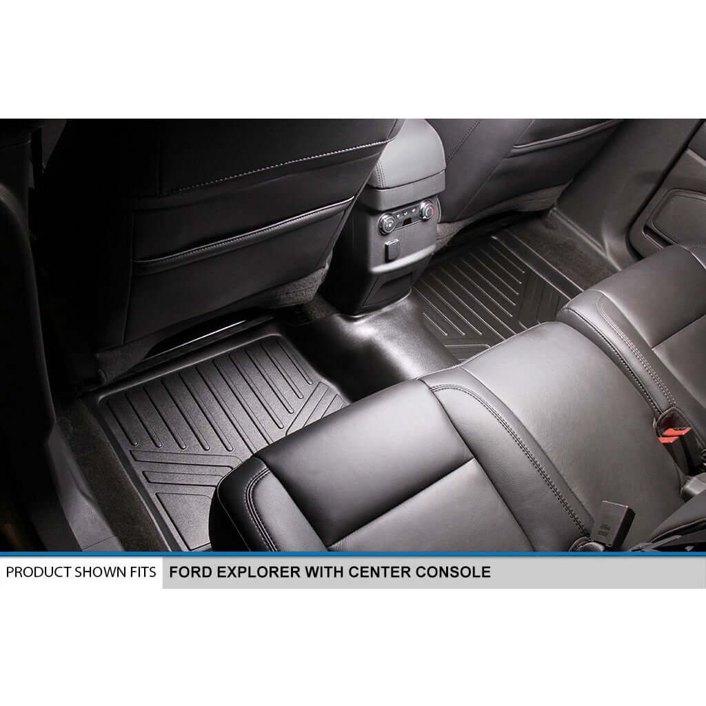 SMARTLINER Custom Fit Floor Liners For 2015-2016 Ford Explorer with 2nd Row Center Console