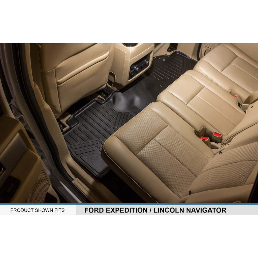 SMARTLINER Custom Fit Floor Liners For 2011 - 2017 Ford Expedition/Lincoln Navigator with 2nd Row Bench Seat or Console