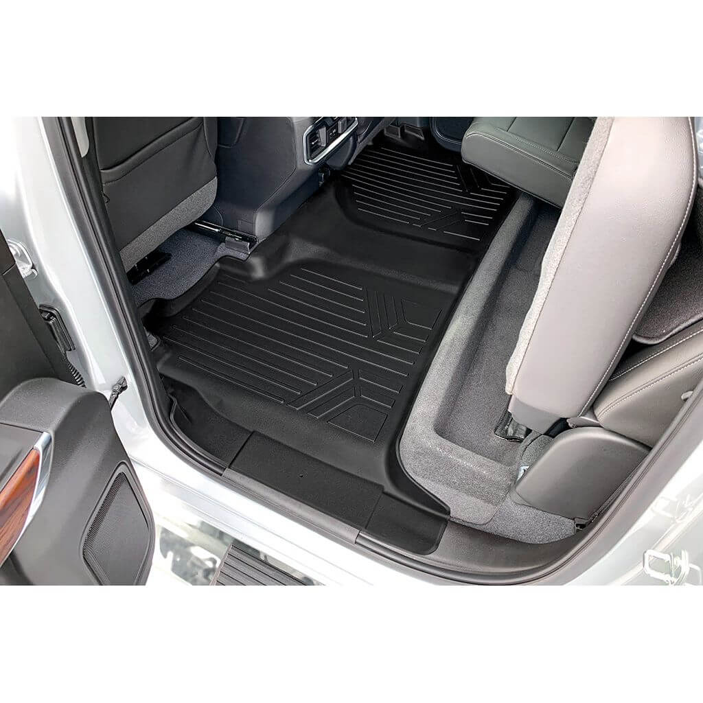 SMARTLINER Custom Fit Floor Liners Compatible With 2020-2025 Chevrolet Silverado 2500 HD | 3500 HD (Crew Cab|Carpeted Flooring|1st Row Bench Seat|With Over the Hump Coverage|with 2nd Row Underseat Storage)