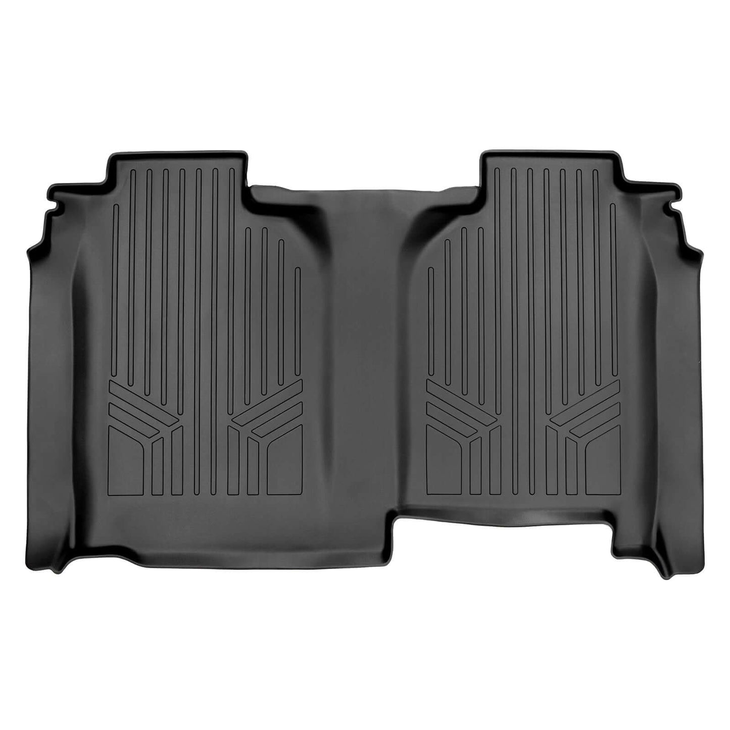 SmartCoverage™ Custom Fit Floor Liners For 2019-2025 Chevrolet Silverado 1500 Crew Cab With 1st Row Bench Seat (with OTH Coverage) and Carpet Flooring without the 2nd Row Underseat Storage