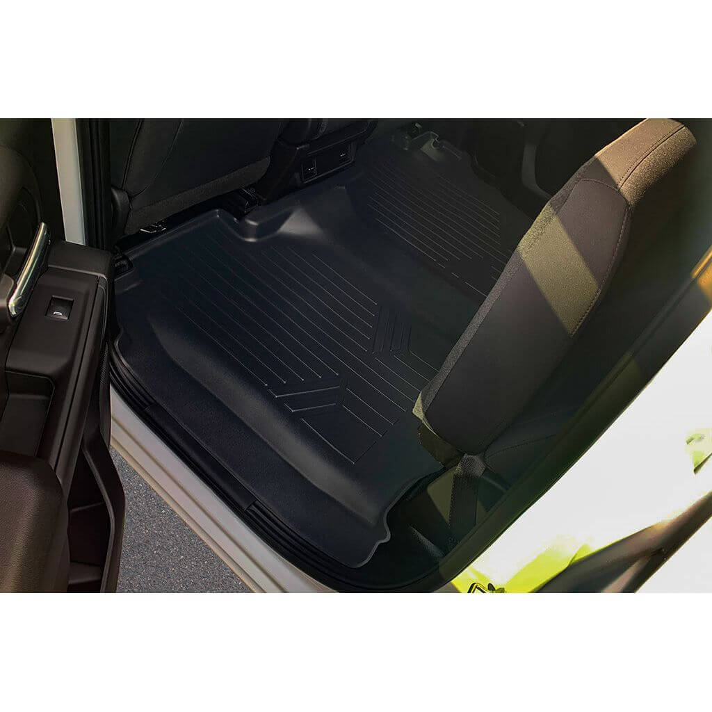 SMARTLINER Custom Fit Floor Liners Compatible With 2020-2025 Chevrolet Silverado 2500 HD | 3500 HD (Crew Cab|Vinyl Flooring|1st Row Bench Seat|Without Over the Hump Coverage|without 2nd Row Underseat Storage)
