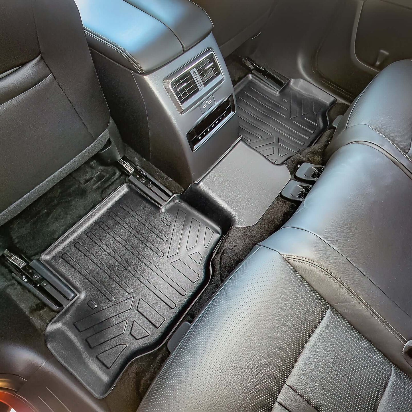 SMARTLINER Custom Fit Floor Liners For 2024-2025 Mazda CX-90 Plug-In Hybrid (Only Fits 2nd Row Bucket Seats With Center Console)