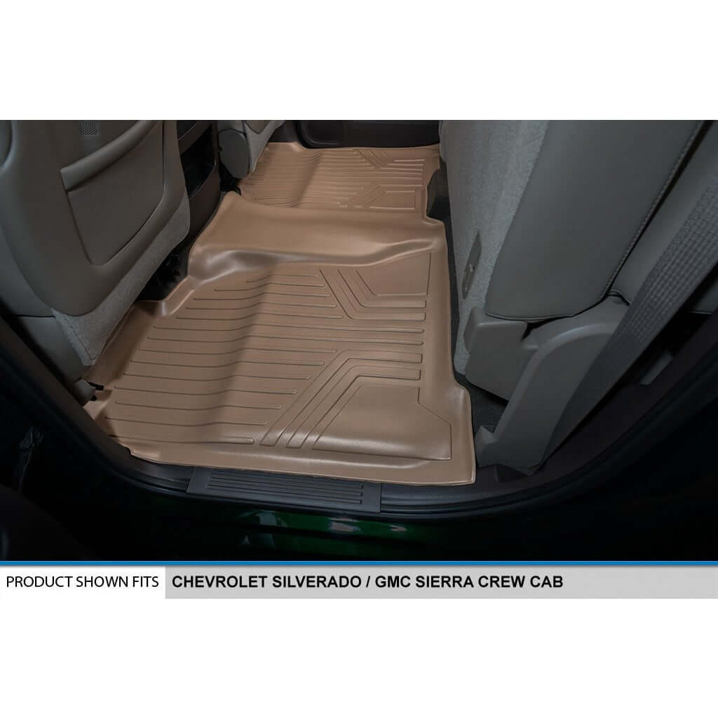 SMARTLINER Custom Fit Floor Liners For Crew Cab 2014-2018 Silverado/Sierra 1500 - 2015-2021 2500/3500 HD
