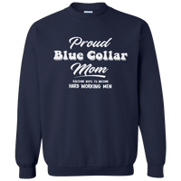 Proud Blue Collar Mom - Crew Sweatshirt - Navy