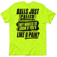 Balls - Safety Yellow T-Shirt