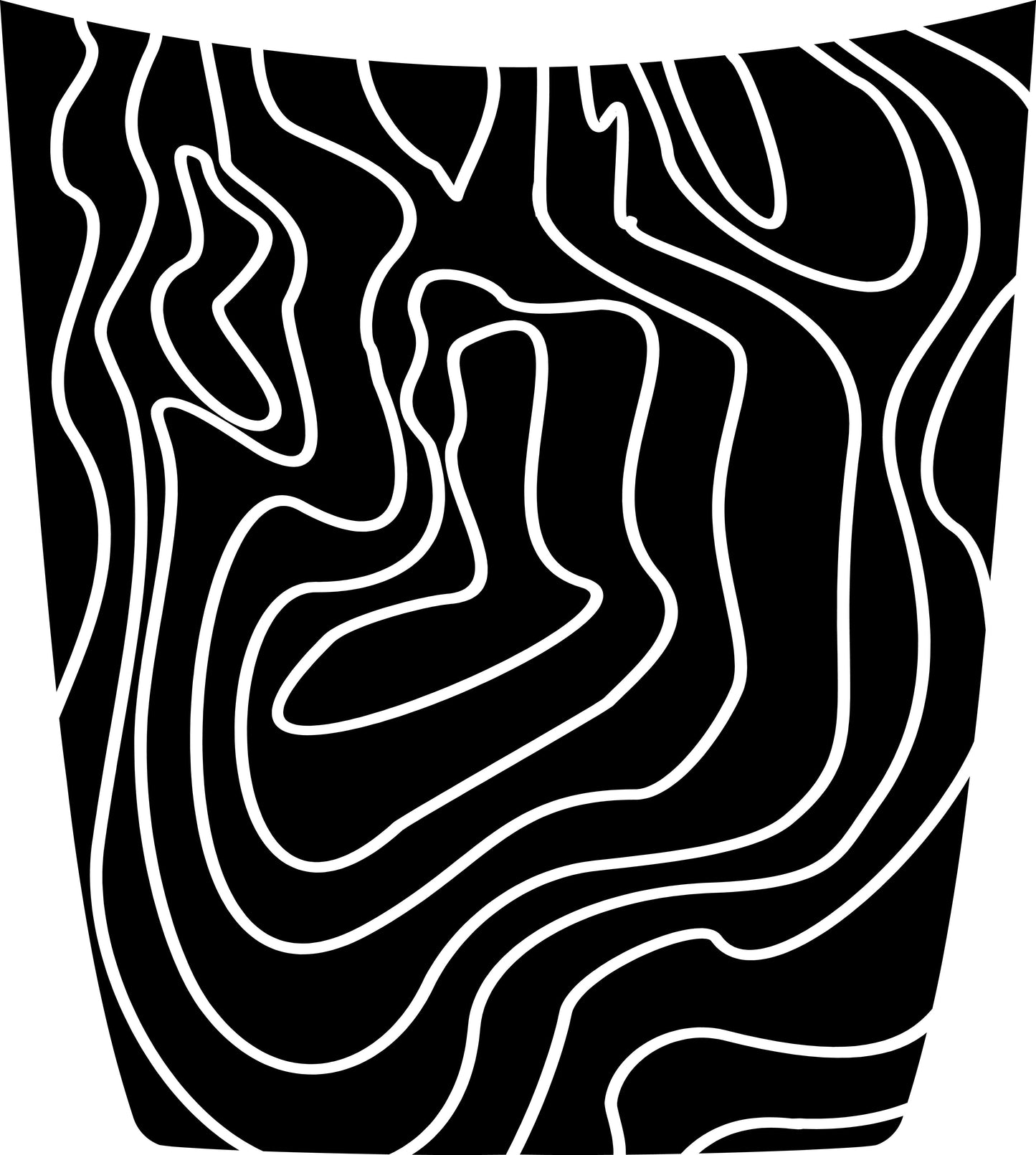 Topographic Hood Decal Cover for 2021-2025 Ford Bronco Sport
