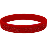 Custom No. 1 RED Silicone Bracelet