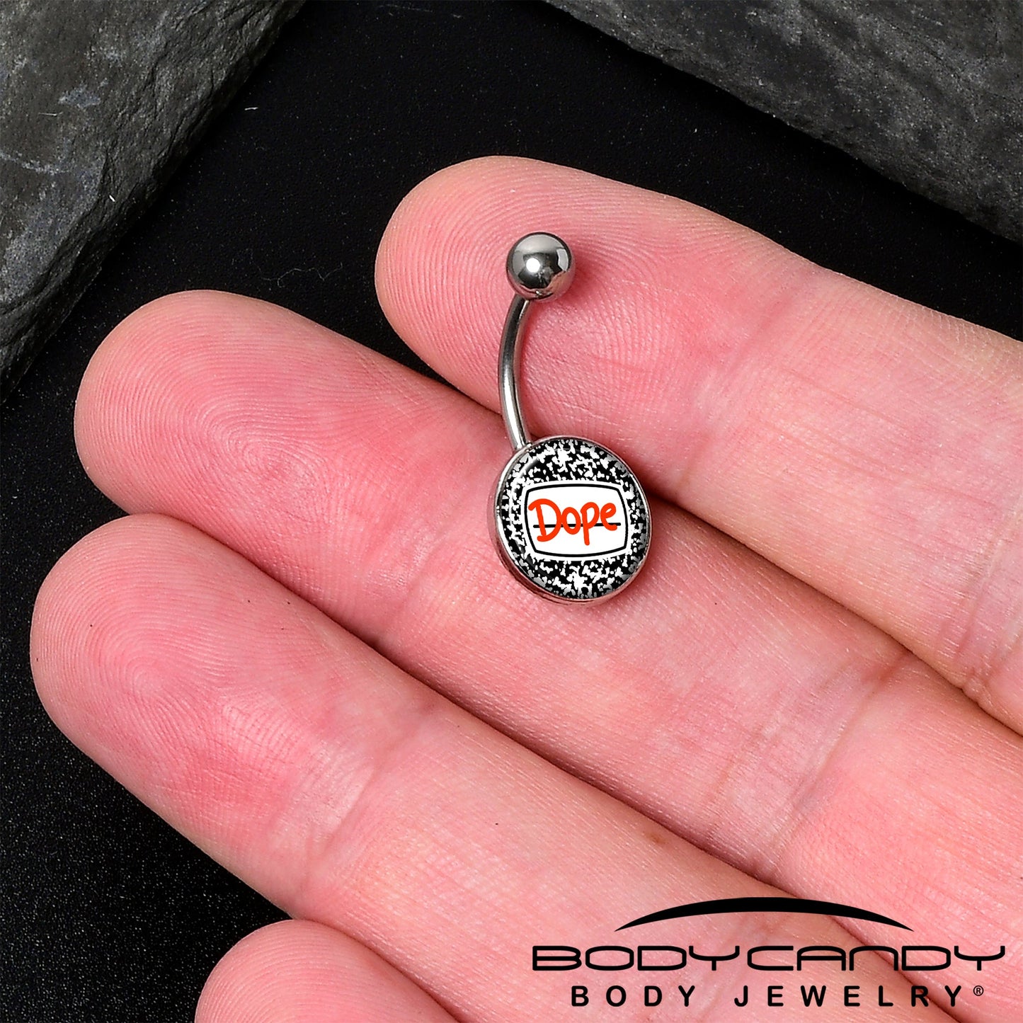 Dope Composition Notebook Belly Ring by Onyx O