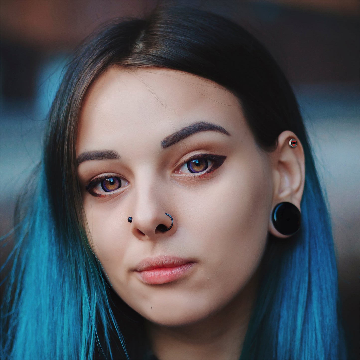 16G 1/4 XOXO Heart Tragus Cartilage Earring by Onyx O