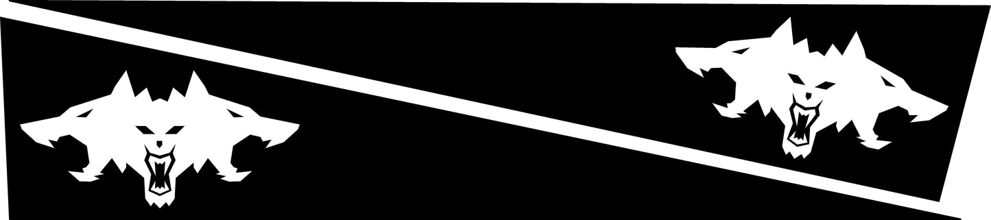 Cyberbeast Logo Bedside Panel Decals For The 2023-2026 Tesla Cybertruck (x2)