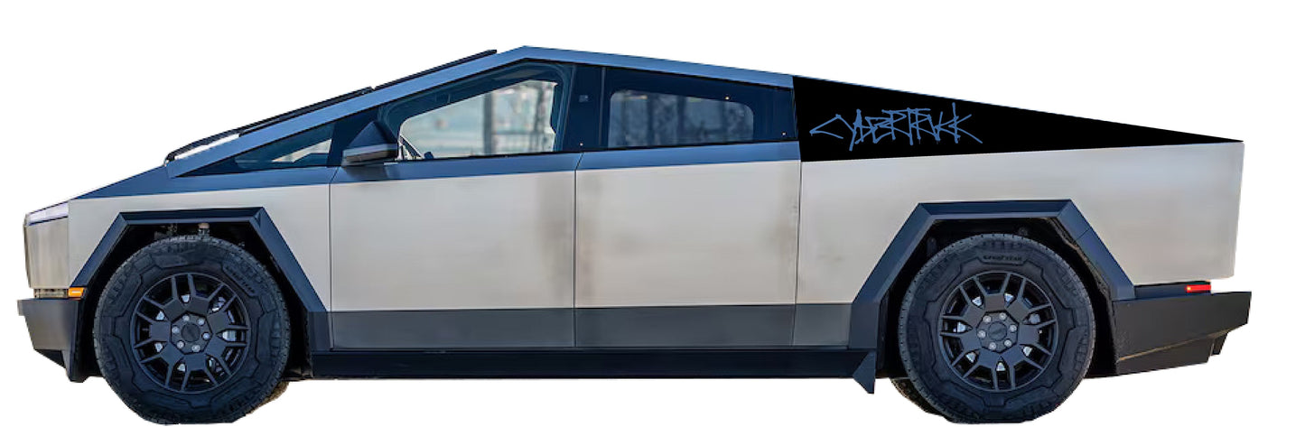 Cybertruck Logo Bedside Panel Decals For The 2023-2026 Tesla Cybertruck (x2)
