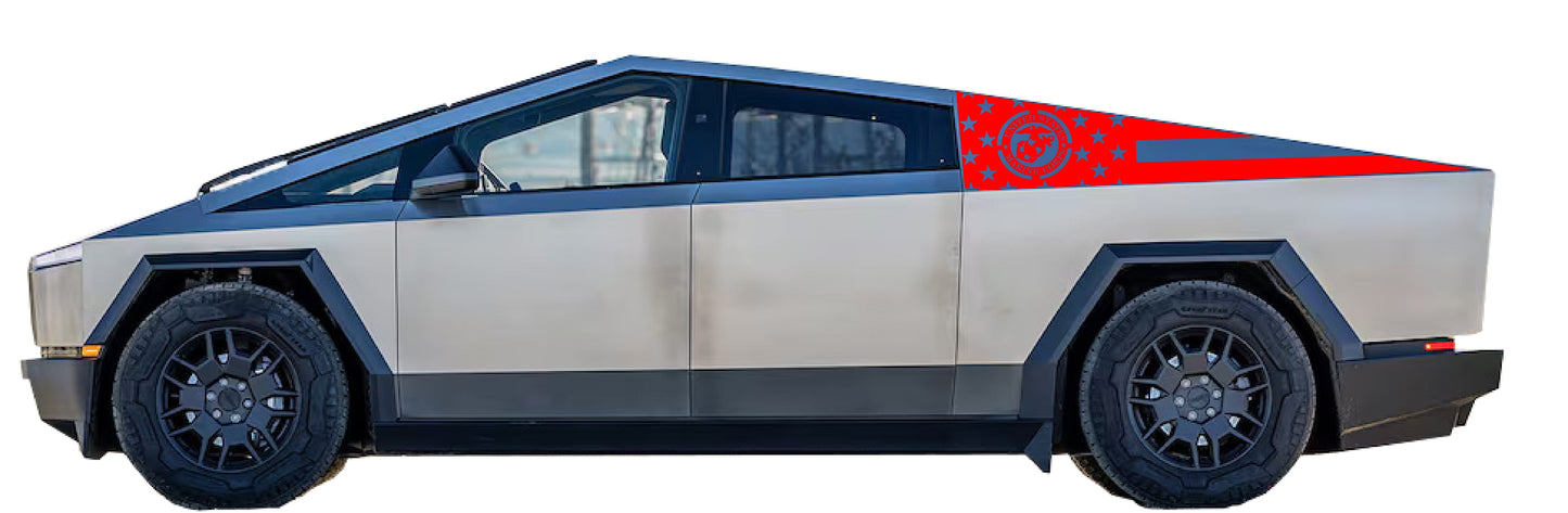 United States Marine Corps Bedside Panel Decals For The 2023-2026 Tesla Cybertruck (x2)