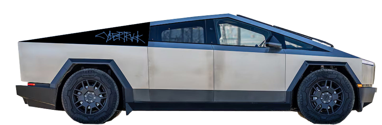 Cybertruck Logo Bedside Panel Decals For The 2023-2026 Tesla Cybertruck (x2)