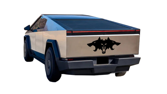 Cyberbeast Logo Tailgate Decals For The 2023-2026 Tesla Cybertruck