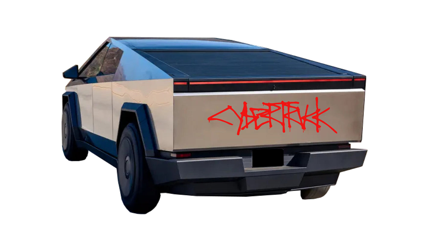 Cybertruck Logo Tailgate Decals For The 2023-2026 Tesla Cybertruck