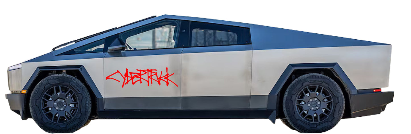 Cybertruck Door Decals For The 2023-2026 Tesla Cybertruck (x2)