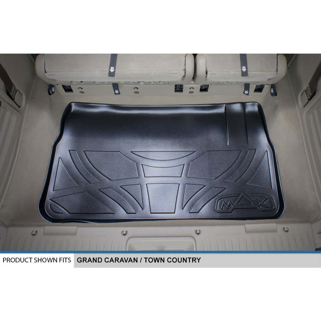 Smart Trim™ Custom Fit Floor Liners For 2013-2020 Dodge Grand Caravan with 2nd Row Bucket Seats and 1st Row Super Console