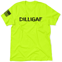 DILLIGAF  - Safety Yellow T-Shirt