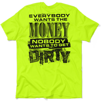 Dirty - Safety Yellow Hi-Vis T-Shirt
