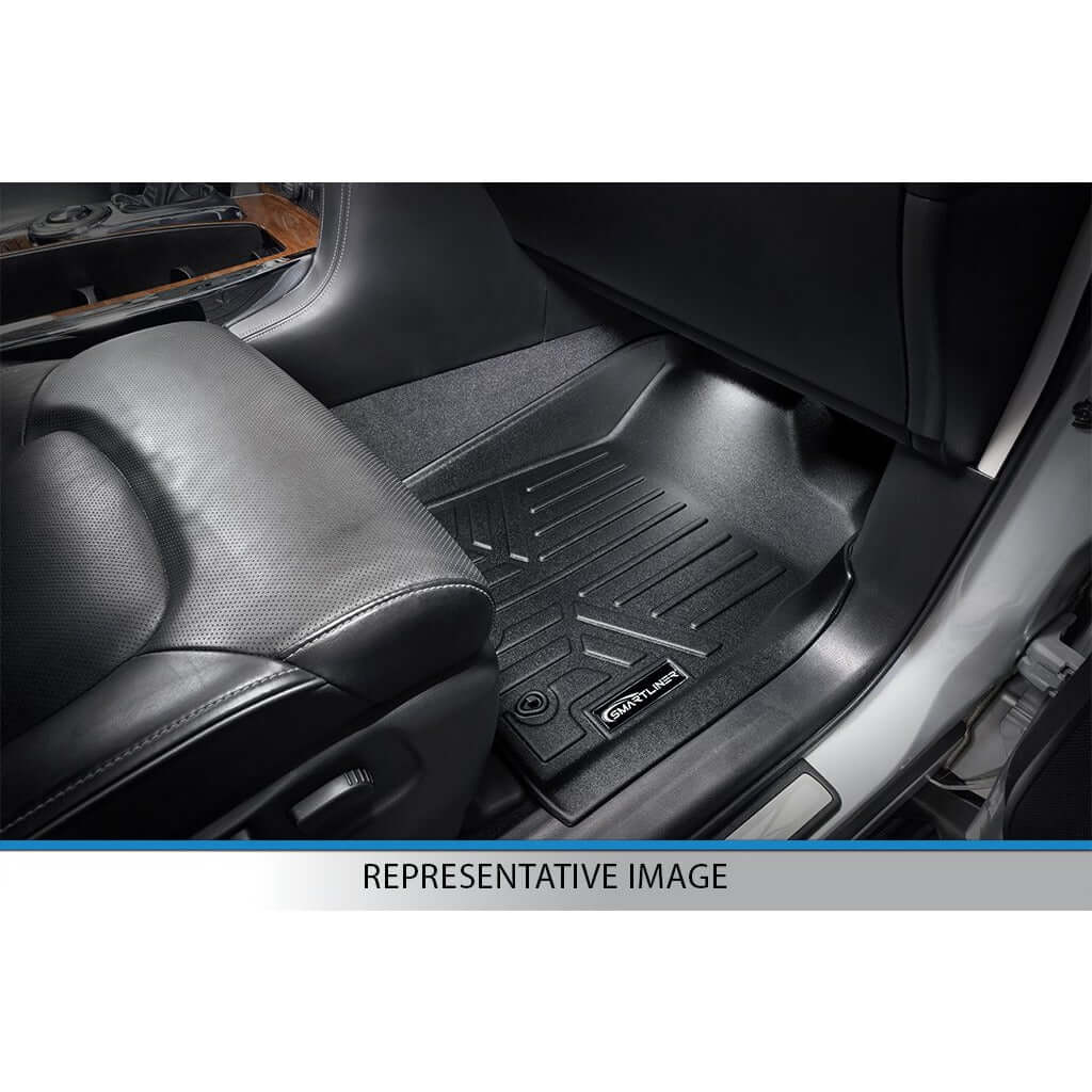 SMARTLINER Custom Fit Floor Liners For 2014-2021 Transit Connect With Carpet Flooring (Long Wheelbase & 2nd Row Bench Seat)