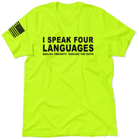 Four Languages - Safety Yellow Hi-Vis T-Shirt