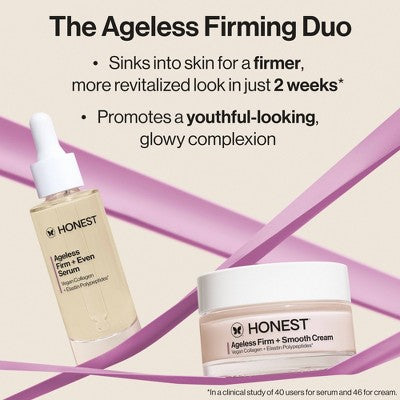 Honest Beauty Ageless Firm and Smooth Cream with Vegan Collagen and Hyaluronic Acid 1.7 fl oz - Imperfect Box