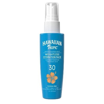 Hawaiian Tropic Weightless Hydration Water Face Mist Sunscreen SPF 30 2.1oz - Imperfect Box - Jaico Online Shop