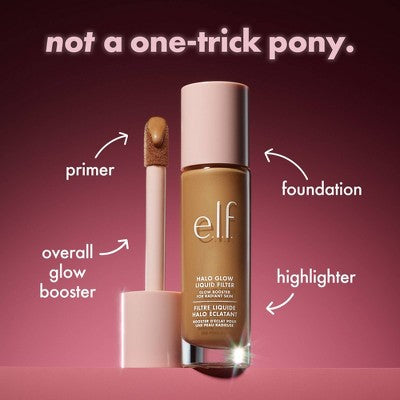e.l.f. Halo Glow Liquid Filter Highlighter 00 Fair 1.06 fl oz - New