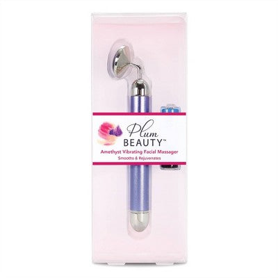 Plum Beauty Amethyst Vibrating Facial Massager - New