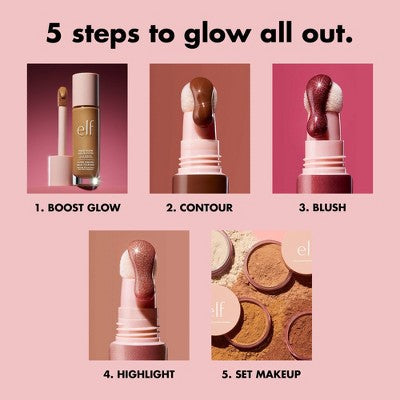 e.l.f. Halo Glow Liquid Filter Highlighter 00 Fair 1.06 fl oz - New