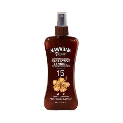 Hawaiian Tropic Tanning Oil Pump Spray SPF 15 8 fl oz - Imperfect Container - Jaico Online Shop