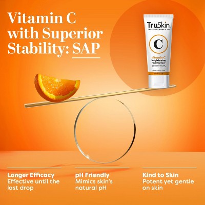 TruSkin Vitamin C Brightening Moisturizer For Face with Vitamin C, Vitamin B5, Vitamin E, Jojoba Oil & Aloe Vera 2 fl oz - New