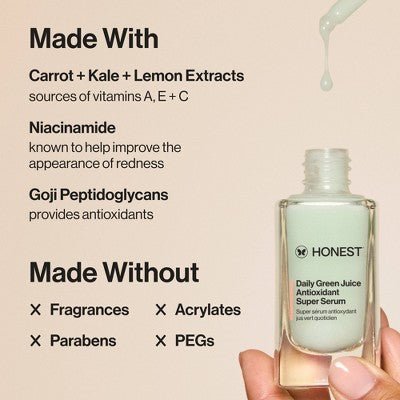 Honest Beauty Daily Green Juice Antioxidant Super Serum 1 fl oz - New - Jaico Online Shop