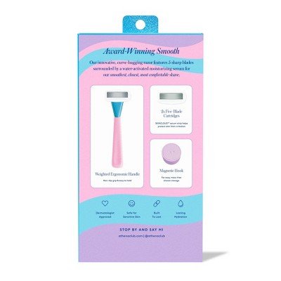 Athena Women's 5 Blade Reusable Razor Kit Pool Party - Imperfect Box - Jaico Online Shop