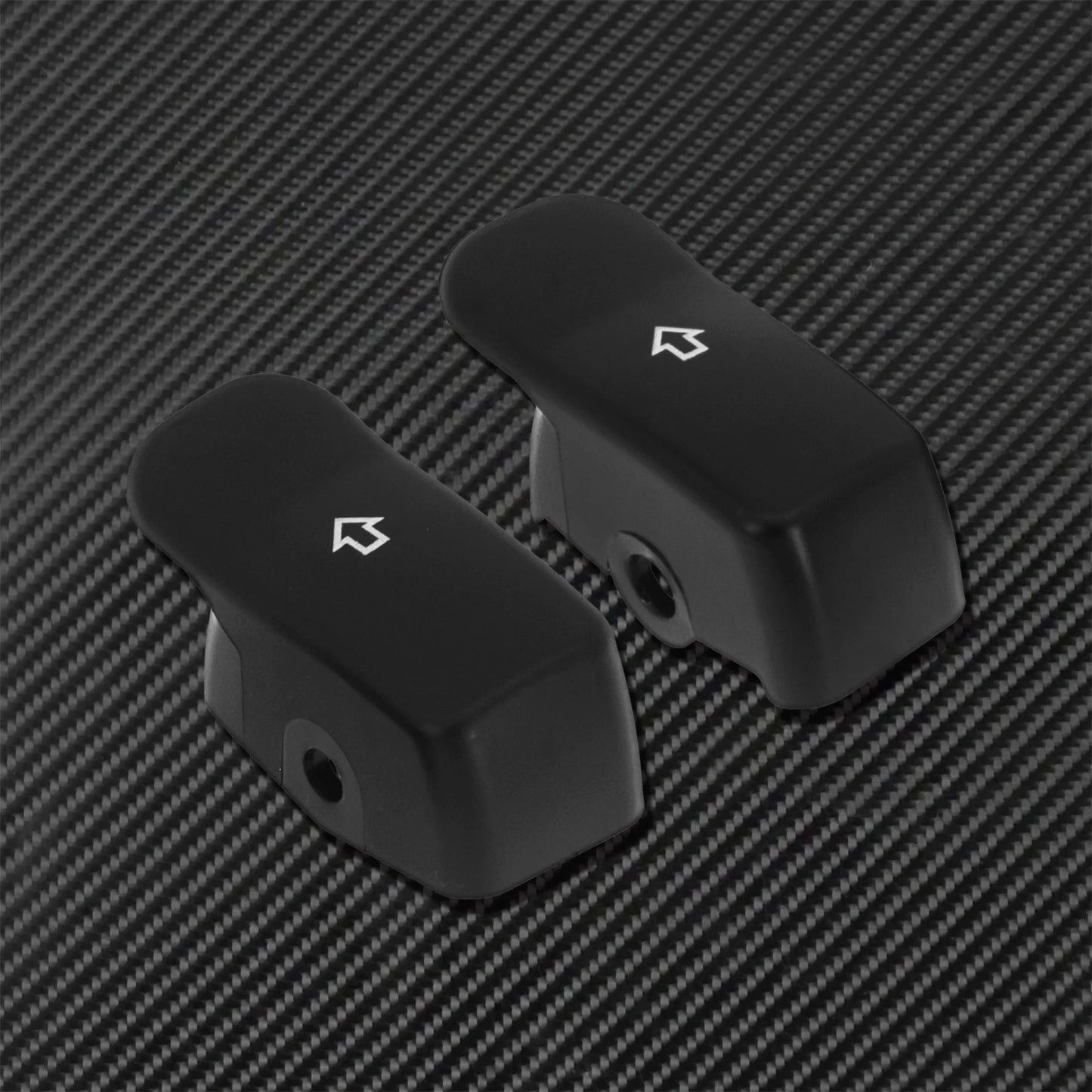 2xMotorcycle Black/Chrome Turn Signal Extension Caps Switch Button Extended Cover For Harley Sportster Dyna Fat Bob FXDF Softail